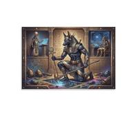 ASDFGHJKLZA Egyptian Anubis Sci-Fi Style Tableau Sur Toile Sans Cadre Modern HD Art Mural Affiche Décoration D'intérieur Pour Salon, Chambre, Cadeau 08x12inch(20x30cm)
