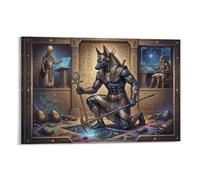 ASDFGHJKLZA Egyptian Anubis Sci-Fi Style Tableau Sur Toile Sans Cadre Modern HD Art Mural Affiche Décoration D'intérieur Pour Salon, Maison, Cadeau 20x30inch(50x75cm)