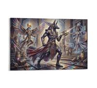 ASDFGHJKLZA Egyptian Anubis Sci-Fi Style Tableaux Décoration Murale Modern HD Impression Sur Toile Design Art Mural Affiche Sans Cadre Pour Salon Decorations, Cadeau 08x12inch(20x30cm)