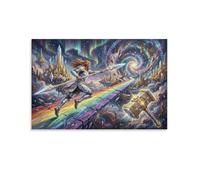 ASDFGHJKLZA Heimdall Bifrost Tableau Toile Mythologie Nordique Décoration Murale Salon Art Mural Deco 12x18inch(30x45cm)