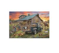 ASDFGHJKLZA Histoire du ranch ensoleillé Affiche Toile Sans Cadre Modern HD Tableaux Art Mural Décoration Pour Maison, Chambre, Salon, Cadeau 24x36inch(60x90cm)