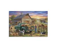 ASDFGHJKLZA Histoire du ranch ensoleillé Affiche Toile Sans Cadre Modern HD Tableaux Art Mural Décoration Pour Salon, Chambre, Cuisine, Cadeau 24x36inch(60x90cm)