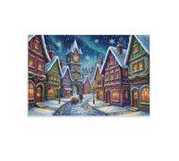 ASDFGHJKLZA Rues d'hiver Tableaux Décoration Murale Modern HD Impression Sur Toile Art Mural Affiche Sans Cadre Pour Chambre, Salon, Cadeau 20x30inch(50x75cm)