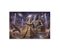 ASDFGHJKLZA Sci-Fi Egyptian Pharaoh Art Mural Toile Sans Cadre Modern HD Tableau Affiche Décoration Pour Maison, Salon, Chambre, Cadeau 12x18inch(30x45cm)