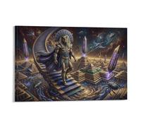 ASDFGHJKLZA Sci-Fi Egyptian Pharaoh Impression Sur Toile Sans Cadre Modern HD Tableaux Art Mural Affiche Pour Salon, Bureau, Maison, Cadeau 12x18inch(30x45cm)