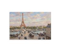 ASDFGHJKLZA Tour Eiffel à Paris Impression Sur Toile Modern HD Seine Tableaux Art Mural Affiche Pour Salon, Chambre, Bureau, Cadeau 24x36inch(60x90cm)