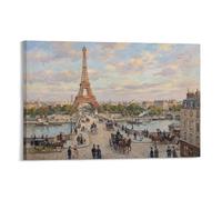 ASDFGHJKLZA Tour Eiffel à Paris Tableaux Décoration Murale Modern HD Impression Sur Toile Seine Art Mural Affiche Pour Salon, Chambre, Cadeau 16x24inch(40x60cm)