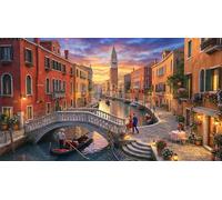 ASDFGHJKLZA Venise romantique Tableau Sur Toile Sans Cadre Modern HD Art Mural Affiche Décoration D'intérieur Pour Salon, Maison, Cadeau 24x36inch(60x90cm)