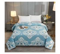ASDFGHT Couette Imprimée 220x240 Soie de Mûrier en Coton, Couette D'été Simple et Double Lavable, Fine Respirante et Agréable pour La Peau Couverture (Color : A, Size : 220x240cm(87x95ft)(2kg))