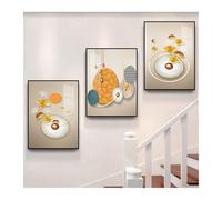 ASDFGHT Décoration Murale Tableau Abstrait, Décoration Murale Moderne, Triptyque D'escalier, Pour Entrée, Couloir, Allée (Color : H, Size : 40x60x2.5cm)