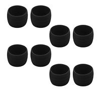 asdfs 8 Pièces Séries Guidon Bande de Fixation Boucles de Route Poignée Grip Wrap Anneaux de Cintre Sangle Ceinture Attacher Manches Noir