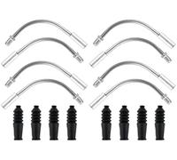 ASDGH Lot de 4 guides de câble de frein en V for vélo, pièces de réparation for vélo, tuyaux de frein en caoutchouc, for route et montagne Flexible de frein arrière(BLACK v brake noodles)