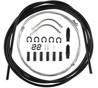 ASDGH Lot de 4 guides de câble de frein en V for vélo, pièces de réparation for vélo, tuyaux de frein en caoutchouc, for route et montagne Flexible de frein arrière(BLACK brake cables)