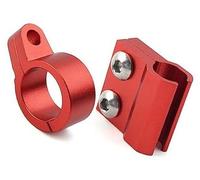 ASDGH Support de guide conduite collier serrage câble flexible frein avant moto rouge, for CR80R/85R, CR125R/250R, CRF150R-450R en aluminium Clip de tuyau de frein moto