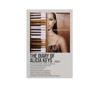 ASDGHIAWEUWQ Alicia Keys Album The Diary Of Alicia Keys Poster Moderne Rétro Art Esthétique Toile Peinture Art Poster Couverture Murale 20 x 30 cm Sans Cadre