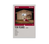 ASDGHIAWEUWQ Aly & AJ Album Ten Years Poster Moderne, Rétro Art Esthétique Toile Peinture Art Poster Couverture Murale 40 x 60 cm Sans Cadre