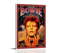 ASDGHIAWEUWQ Poster de David Bowie Ziggy Stardust - Art moderne et rétro - Esthétique - Peinture sur toile - Couverture murale - 60 x 90 cm - Style cadre