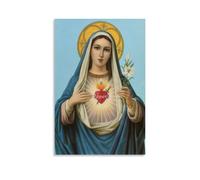 ASDGHIAWEUWQ Poster de Vierge Marie avec inscription « Mother Love Childlike » - Art moderne et rétro - Esthétique - Peinture sur toile - Couverture murale - 60 x 90 cm - Sans cadre