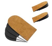 ASDIIT Lot de 2 Talonnette Ajustables, Marron Semelle Rehaussante Homme Femme, Semelle AntidéRapante à 4 Couches pour Jambes InéGales (Taille M)