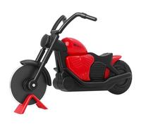 Asdirne Roulette à pizza en forme de moto avec lames anti-adhésives en acier inoxydable super tranchantes, cadeau fantaisie, noir/rouge
