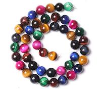 ASDJHFABKY Lot de 68 perles rondes en verre rouge grenat lisse pour la fabrication de bijoux, bracelets, colliers, accessoires de 6 mm (verre rouge grenat, 6 mm), 8 mm, Nylon Pierre