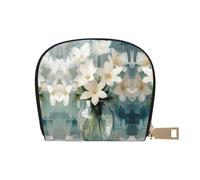 ASDJHFABKY Lot de cartes esthétiques abstraites bohèmes en cuir vert nature feuille sac moderne minimaliste portefeuille passagers bateau de croisière - clé de cabine et étui pour carte de charge 9 x