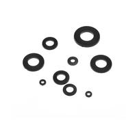 ASDJKL Lot de 100 joints d'isolation plats en nylon pour vis et boulon M2 M2,5 M3 M4 M5 M6 M8 M10 M12 - Noir et blanc