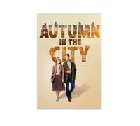 ASDJWAUEYWEH Poster sur toile « Autumn in the City » - Décoration murale vintage - Art esthétique - Décoration pour salon, chambre à coucher - 30 x 45 cm - Style vintage