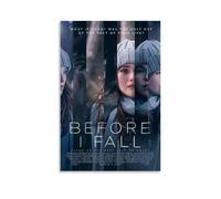 ASDJWAUEYWEH Poster sur toile « Before I Fall » - Décoration murale vintage - Art esthétique - Décoration pour salon, chambre à coucher - 60 x 90 cm - Style sans cadre