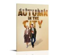ASDJWAUEYWEH Poster sur toile de style vintage « Autumn in the City » - Décoration murale pour salon, chambre à coucher - 40 x 60 cm - Style cadre