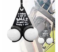 asdmm Support de balle de golf - at least I Still Have Two Balls Left 3D imprimé avec 2 emplacements pour tees - Libération rapide - 1 pièce