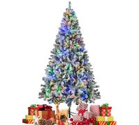 Asdsed Sapin de Noël Artificiel avec lumières LED, 8 Modes d'éclairage, 1000 Branches, Sapin réaliste, décoration de Noël pour l'intérieur, l'extérieur, Les magasins et Les hôtels (1,8 m)