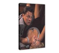 ASDSF Poster de film Le loup de Wall Street Leonardo DiCaprio et Margot Elise Robbie 2 Impression sur toile Décoration de chambre à coucher Paysage sportif Cadeau de décoration de chambre