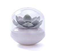 ASEANAO Boîte de rangement créative Lotus pour cotons-tiges, cure-dents, décoration de table (gris)