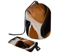 asebiunh Grande trousse de maquillage avec cordon de serrage, aspect chien Silence - Pour peinture artistique - Sac de voyage - Sac de rangement de maquillage portable, multicolore,