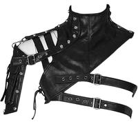 ASEDRFY Steampunk Sac banane punk en cuir pour moto, sac banane tendance gothique en cuir, pochette de voyage, randonnée
