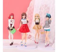 ASEDRFY Toshihiko Lot de 4 figurines Rent A Girlfriend Ruka Sarashina en PVC 18 cm