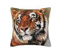 ASEELO Coussin décoratif carré pour canapé, lit, canapé, banc, chaise - Motif tigre mignon - 45,7 x 45,7 cm