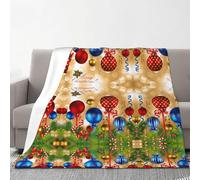 ASEELO Couverture polaire Merry Christmas 203 x 178 cm pour lit et canapé, voyage