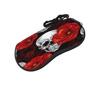 ASEELO Étui à lunettes souple en néoprène avec fermeture éclair pour homme et femme Motif léopard, Tête de mort pour Halloween., glasses case
