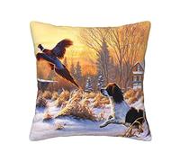 ASEELO Housse de coussin carrée avec motif de faisan - Décoration d'intérieur pour canapé, jardin, lit, canapé - 30/40/45/50 cm