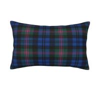 ASEELO Housses de coussin 50 x 35 cm, motif tartan écossais bleu et vert, impression double face, avec fermeture éclair invisible, taie d'oreiller décorative pour canapé