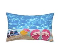 ASEELO Housses de coussin 75 x 50 cm - Vacances d'été - Impression double face - Avec fermeture éclair invisible - Taie d'oreiller décorative pour canapé