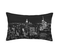 ASEELO Taies d'oreiller 60 x 40 cm, motif ciel nocturne de New York, impression double face, housse de coussin avec fermeture éclair invisible, taie d'oreiller décorative pour canapé