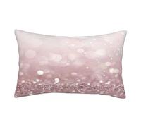 ASEELO Taies d'oreiller 60 x 40 cm, rose pailleté, impression double face, housse de coussin avec fermeture éclair invisible, taie d'oreiller décorative pour canapé