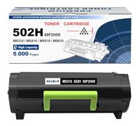 ASEKER 502H 50F2H00 Toner Cartouche Compatible pour Lexmark MS310 MS310d MS310dn MS312dn MS315dn MS410d MS410dn MS415dn MS510dn MS610de MS610dn MS610dte MS610dtn Imprimante 5000 Pages (Noir*1)