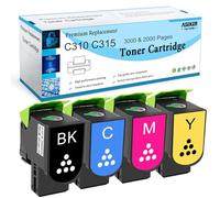 ASEKER C310 C315 Compatible Cartouche de Toner pour Xerox C310 C310DNI C310DNIM C315 C315DNI C315DNIM Imprimante Haut Rendement 3000 & 2000 Pages 006R04356 006R04357 006R04358 006R04359 (BK/C/M/Y)