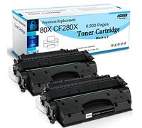 ASEKER Compatible 80X CF280X Cartouche de Toner 80A CF280A pour HP LaserJet Pro 400 M401a M401d M401dn M401dne M401dw MFP M425dn M425dw imprimantes 6900 Pages (2 Noir)