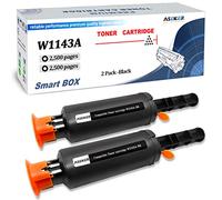 ASEKER Compatible Cartouche de Toner 143A W1143A 143AD W1143AD pour HP Neverstop Laser MFP 1202w 1202nw 1201n 1001nw Imprimante, Capacité Standard 2500 Pages (Noir, 2 Paquets)