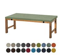 Aselbia Coussin pour Banc de Jardin 150 x 35 x 5 cm antidérapant，pour intérieur ou extérieur，1, 2 ou 3 Places，Vert Onyx